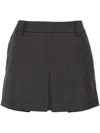Miu Miu Logo-patch Mini Skirt In Black