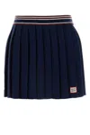 Miu Miu Pleated Mini Skirt In Blue