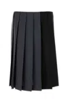 Miu Miu Two-tone Mohair Blend Skirt In Multicoloured