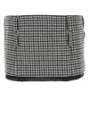 Miu Miu Embroidered Wool Mini Skirt In Printed