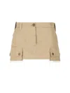 Miu Miu Chino Raw-cut Hem Mini Skirt In Rope
