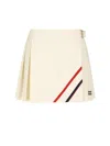 Miu Miu Pleated Mohair Fabric Mini-skirt In White