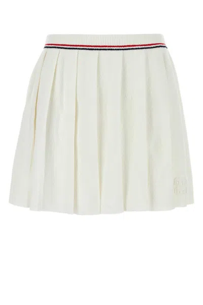 Miu Miu Skirts In White