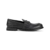 Miu Miu Slate Leather Loafers In Black
