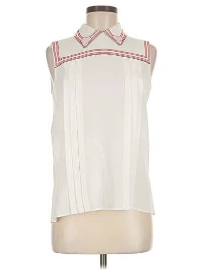Pre-owned Miu Miu Sleeveless Blouse In White