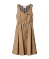 Miu Miu Mini Silk Dress Waist Drawstring