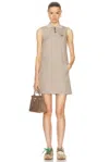 Miu Miu Sleeveless Mini Dress In Argilla
