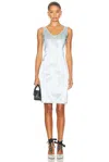 Miu Miu Sleeveless Mini Dress In Blue
