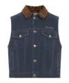 Miu Miu Sleeveless Vest In Blue