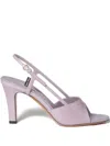 Miu Miu Slingback Heeled Sandals In Purple