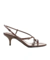 Miu Miu Slingback High-heeled Sandals In Brown