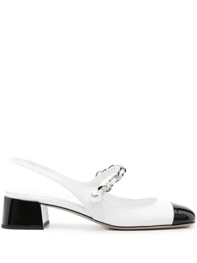 Miu Miu Slingback Pumps In White