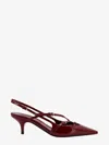 Miu Miu Patent Leather Slingbacks With Buckles In Red