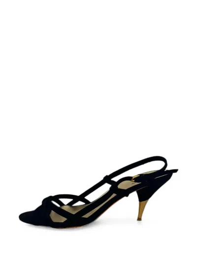 Pre-owned Miu Miu Slingback Sandals In Black