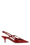 Miu Miu Slingback Straps Pumps Red
