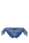 Miu Miu Printed Poplin Brief In Blue