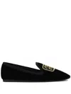 Miu Miu Slipper Mit Logo-stickerei In Schwarz