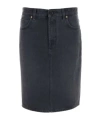 Miu Miu Slit-detailed Skirt In Gray