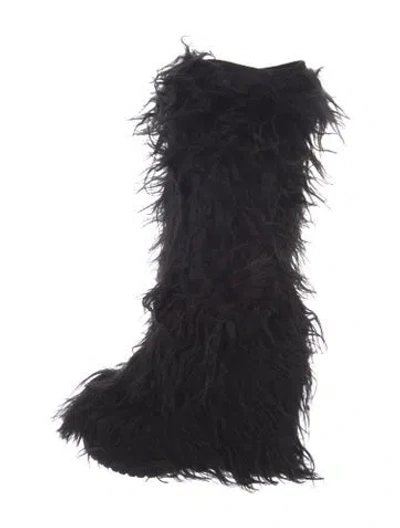 Pre-owned Miu Miu Slouch Boots In Black