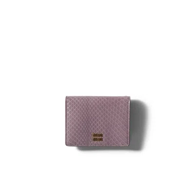 Miu Miu Small Ayers Leather Wallet In Purple