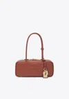 Miu Miu Small Beau Leather Shoulder Bag In Brown