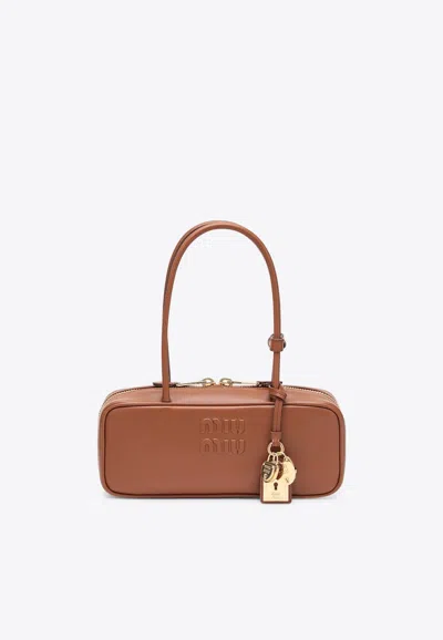 Miu Miu Small Beau Leather Top Handle Bag