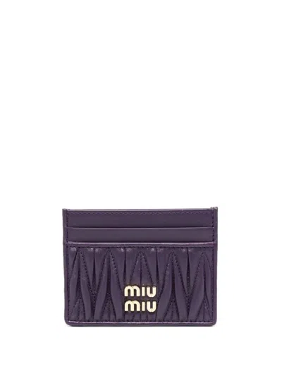小物 Archive miu miu leather wallet purple Archive miu miu leather wallet purple