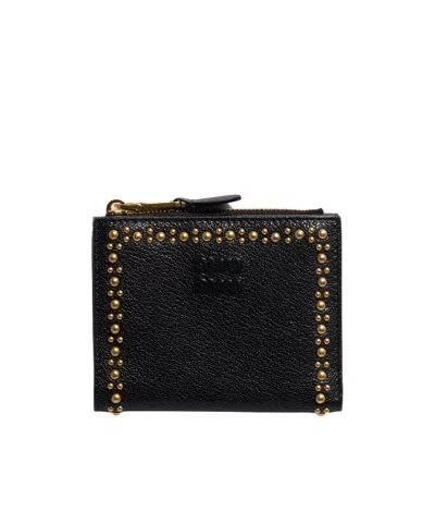 Miu Miu Small Leather Wallet In Black