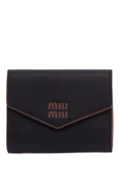 Miu Miu Small Leather Wallet In Black