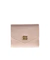 Miu Miu Small Leather Wallet In Pink