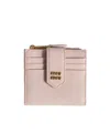 Miu Miu Small Leather Wallet In Red