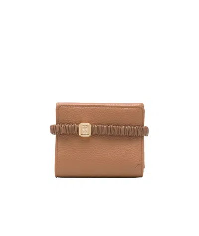 Miu Miu Small Logo Wallet In Brown