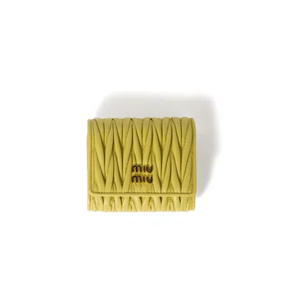Miu Miu Small Matelassé Nappa Leather Wallet