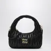 Miu Miu Small Miu Wander Black Matelassé Bag Women