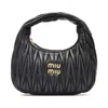 Miu Miu Small Miu Wander Hobo Bag In Black