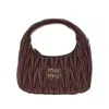 Miu Miu Bordeaux Wander Shoulder Bag In Red