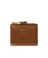 Miu Miu Small Napa Leather Wallet In Brown