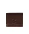 Miu Miu Small Nappa Leather Wallet In Pattern