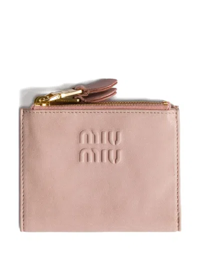 Miu Miu Small Nappa Leather Wallet In Pink