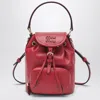 Miu Miu Small Red Leather Backpack In Red