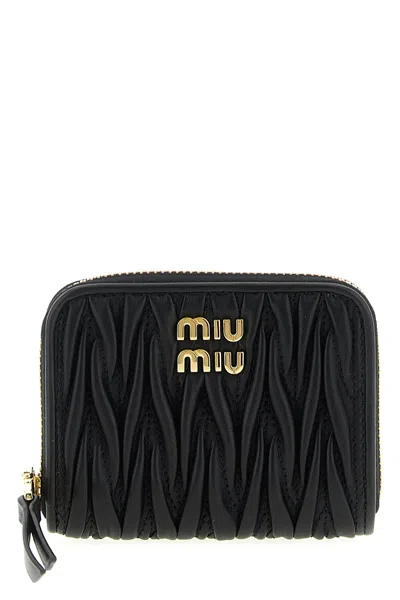 Miu Miu Small Tassel Wallet In Black