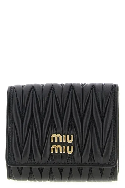Miu Miu Small Tassel Wallet In Black
