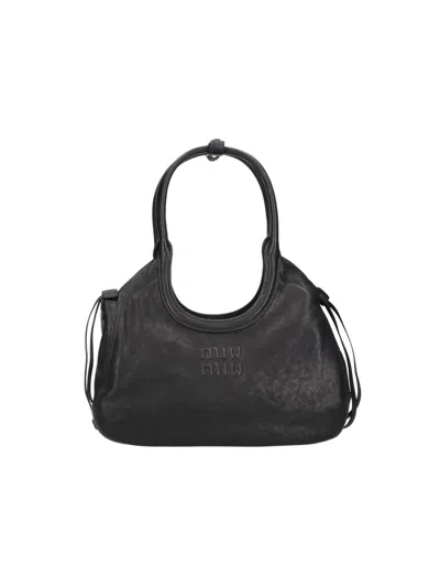 Miu Miu Small Tote Bag "ivy" In Black