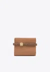 Miu Miu Small Tri-fold Leather Wallet In Caramel