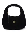 Miu Miu Small Velvet Wander Top-handle Bag In Black