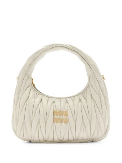Miu Miu Small Wander Tote Bag In Neutral