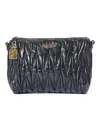Miu Miu Small Zip-up Clutch In Black Embossed In Black