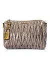 Miu Miu Small Zip-up Clutch In Mud Grey In Gray