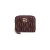 Miu Miu Quilted Burgundy Lamb Leather Wallet