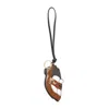 Miu Miu Penny Loafer Leather Keychain In Brown